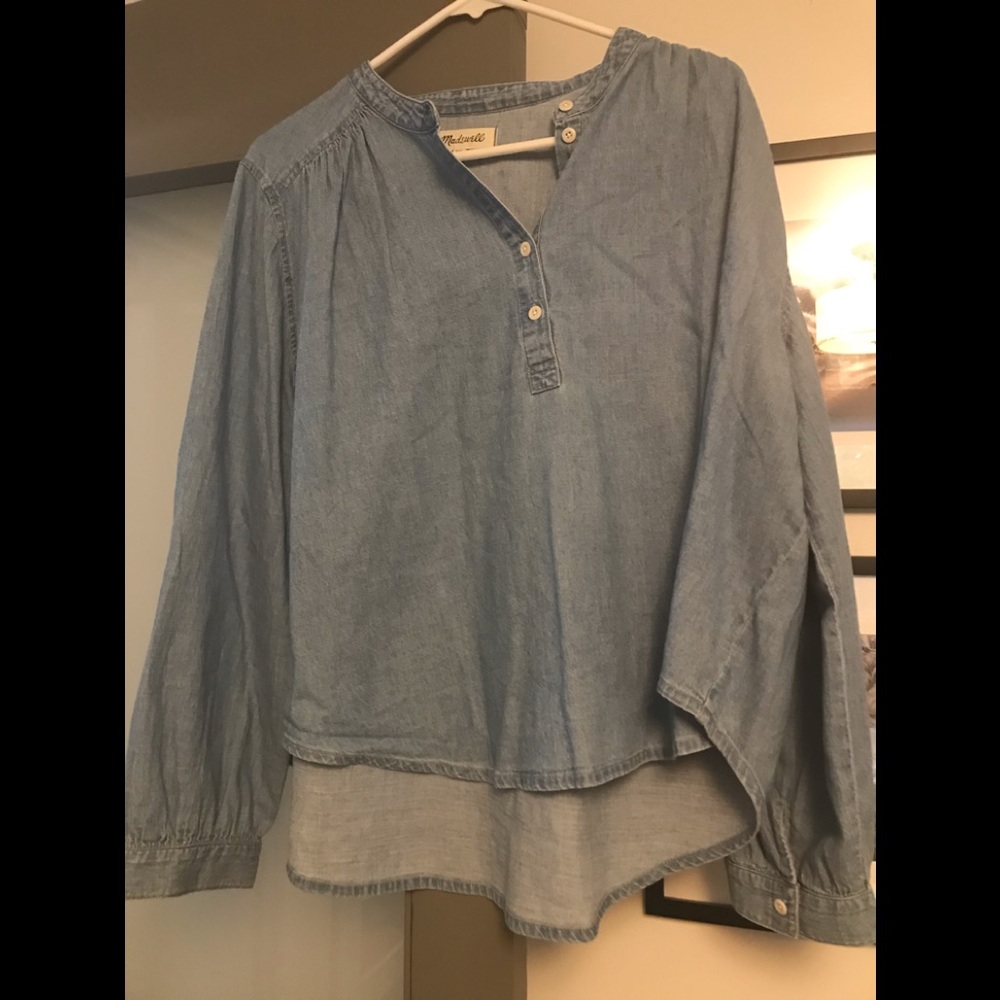 Madewell Chambray Top NWT
